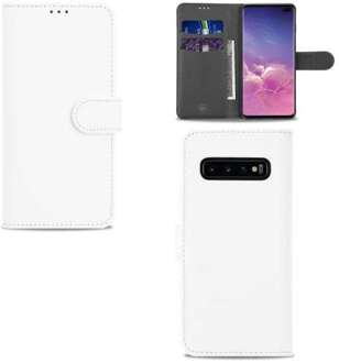 B2Ctelecom Samsung Galaxy S10 Plus Hoesje Wit met Pasjeshouder