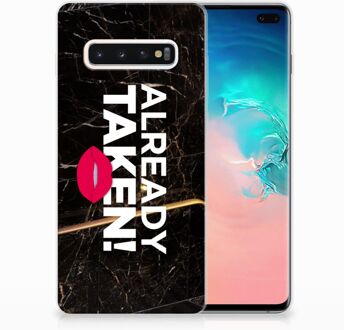 B2Ctelecom Samsung Galaxy S10 Plus TPU Hoesje Design Already Taken Black