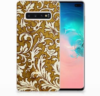 B2Ctelecom Samsung Galaxy S10 Plus TPU Hoesje Design Barok Goud