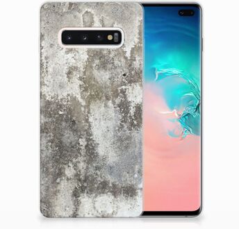 B2Ctelecom Samsung Galaxy S10 Plus TPU Hoesje Design Beton