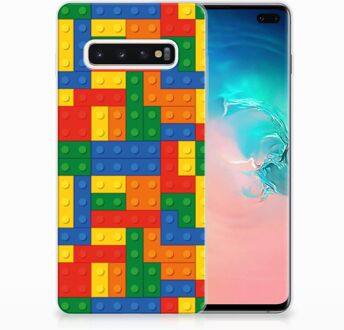 B2Ctelecom Samsung Galaxy S10 Plus TPU Hoesje Design Blokken