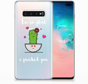 B2Ctelecom Samsung Galaxy S10 Plus TPU Hoesje Design Cactus Glad