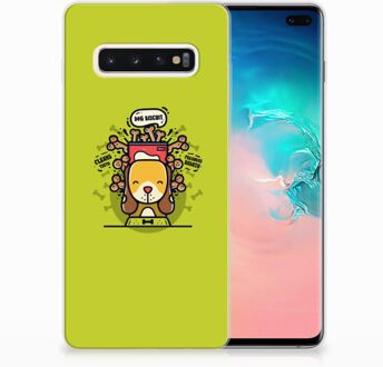 B2Ctelecom Samsung Galaxy S10 Plus TPU Hoesje Design Doggy Biscuit