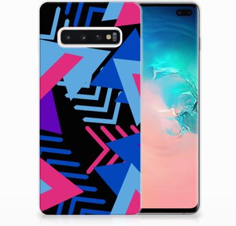 B2Ctelecom Samsung Galaxy S10 Plus TPU Hoesje Design Funky Triangle