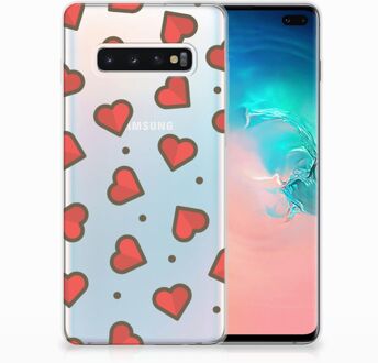 B2Ctelecom Samsung Galaxy S10 Plus TPU Hoesje Design Hearts