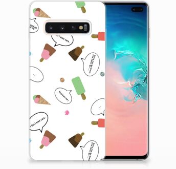 B2Ctelecom Samsung Galaxy S10 Plus TPU Hoesje Design IJsjes