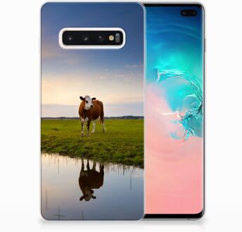 B2Ctelecom Samsung Galaxy S10 Plus TPU Hoesje Design Koe