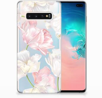 B2Ctelecom Samsung Galaxy S10 Plus TPU Hoesje Design Lovely Flowers