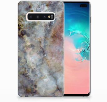 B2Ctelecom Samsung Galaxy S10 Plus TPU Hoesje Design Marmer Grijs