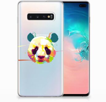 B2Ctelecom Samsung Galaxy S10 Plus TPU Hoesje Design Panda Color