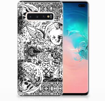 B2Ctelecom Samsung Galaxy S10 Plus TPU Hoesje Design Skulls Angel