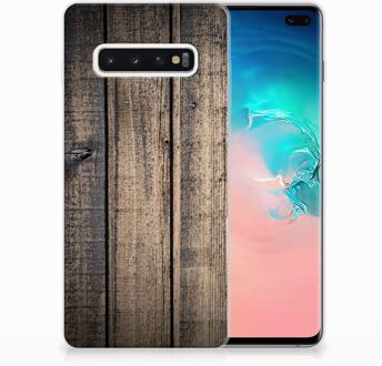 B2Ctelecom Samsung Galaxy S10 Plus TPU Hoesje Design Steigerhout