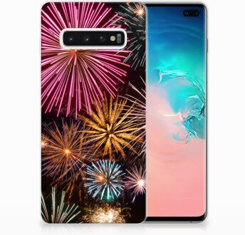 B2Ctelecom Samsung Galaxy S10 Plus TPU Hoesje Design Vuurwerk