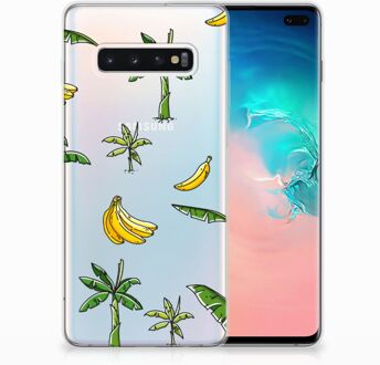 B2Ctelecom Samsung Galaxy S10 Plus TPU-siliconen Hoesje Design Banana Tree