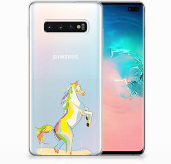 B2Ctelecom Samsung Galaxy S10 Plus TPU-siliconen Hoesje Horse Color