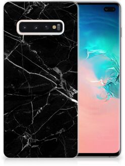 B2Ctelecom Samsung Galaxy S10 Plus TPU-siliconen Hoesje Marmer Zwart