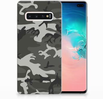 B2Ctelecom Samsung Galaxy S10 Plus Uniek TPU Hoesje Army Light