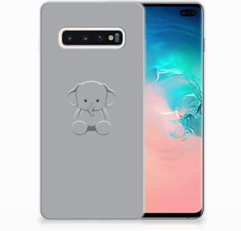 B2Ctelecom Samsung Galaxy S10 Plus Uniek TPU Hoesje Baby Olifant