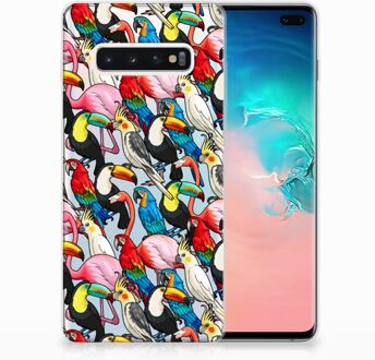 B2Ctelecom Samsung Galaxy S10 Plus Uniek TPU Hoesje Birds