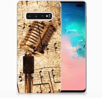 B2Ctelecom Samsung Galaxy S10 Plus Uniek TPU Hoesje Bladmuziek