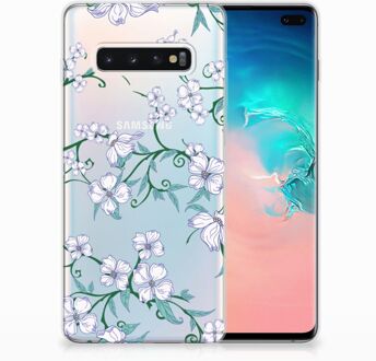 B2Ctelecom Samsung Galaxy S10 Plus Uniek TPU Hoesje Blossom White