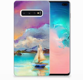 B2Ctelecom Samsung Galaxy S10 Plus Uniek TPU Hoesje Boat