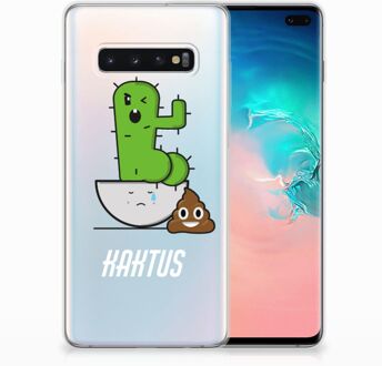 B2Ctelecom Samsung Galaxy S10 Plus Uniek TPU Hoesje Cactus Poo