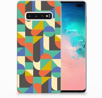 B2Ctelecom Samsung Galaxy S10 Plus Uniek TPU Hoesje Funky Retro