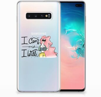 B2Ctelecom Samsung Galaxy S10 Plus Uniek TPU Hoesje i Can