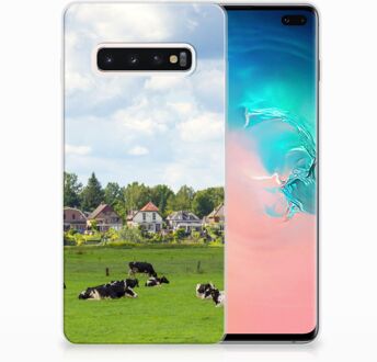 B2Ctelecom Samsung Galaxy S10 Plus Uniek TPU Hoesje Koeien