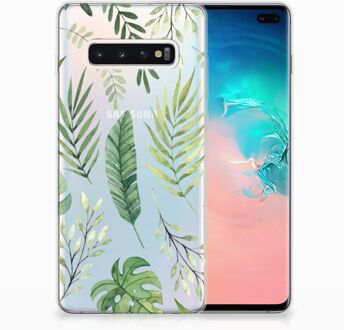 B2Ctelecom Samsung Galaxy S10 Plus Uniek TPU Hoesje Leaves