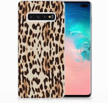 B2Ctelecom Samsung Galaxy S10 Plus Uniek TPU Hoesje Leopard