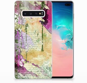 B2Ctelecom Samsung Galaxy S10 Plus Uniek TPU Hoesje Letter Painting