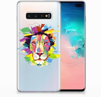 B2Ctelecom Samsung Galaxy S10 Plus Uniek TPU Hoesje Lion Color