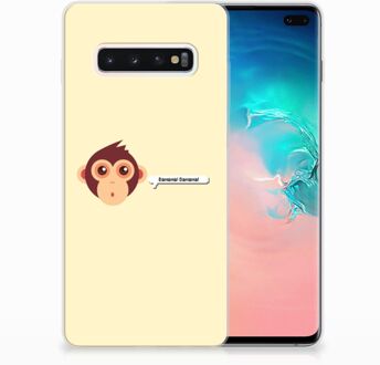 B2Ctelecom Samsung Galaxy S10 Plus Uniek TPU Hoesje Monkey