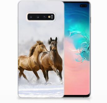 B2Ctelecom Samsung Galaxy S10 Plus Uniek TPU Hoesje Paarden