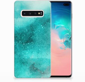 B2Ctelecom Samsung Galaxy S10 Plus Uniek TPU Hoesje Painting Blue