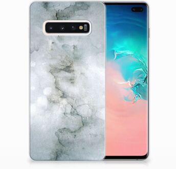 B2Ctelecom Samsung Galaxy S10 Plus Uniek TPU Hoesje Painting Grey