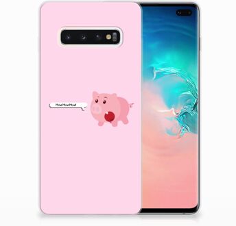 B2Ctelecom Samsung Galaxy S10 Plus Uniek TPU Hoesje Pig Mud