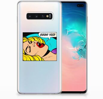 B2Ctelecom Samsung Galaxy S10 Plus Uniek TPU Hoesje Popart Oh Yes