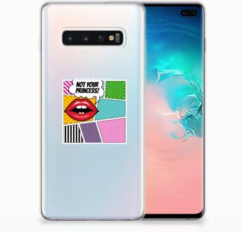 B2Ctelecom Samsung Galaxy S10 Plus Uniek TPU Hoesje Popart Princess