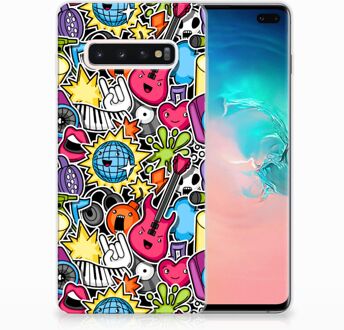 B2Ctelecom Samsung Galaxy S10 Plus Uniek TPU Hoesje Punk Rock