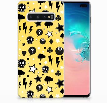 B2Ctelecom Samsung Galaxy S10 Plus Uniek TPU Hoesje Punk Yellow