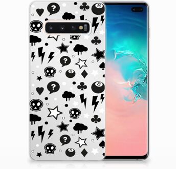 B2Ctelecom Samsung Galaxy S10 Plus Uniek TPU Hoesje Silver Punk