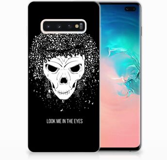 B2Ctelecom Samsung Galaxy S10 Plus Uniek TPU Hoesje Skull Hair