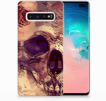 B2Ctelecom Samsung Galaxy S10 Plus Uniek TPU Hoesje Skullhead