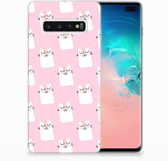 B2Ctelecom Samsung Galaxy S10 Plus Uniek TPU Hoesje Sleeping Cats