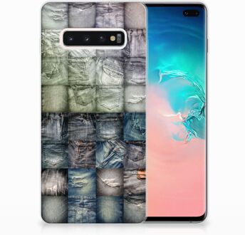 B2Ctelecom Samsung Galaxy S10 Plus Uniek TPU Hoesje Spijkerbroeken