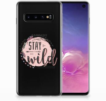 B2Ctelecom Samsung Galaxy S10 Silicone Backcase Hoesje Boho Stay Wild