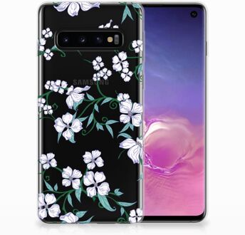 B2Ctelecom Samsung Galaxy S10 Silicone Hoesje Blossom White